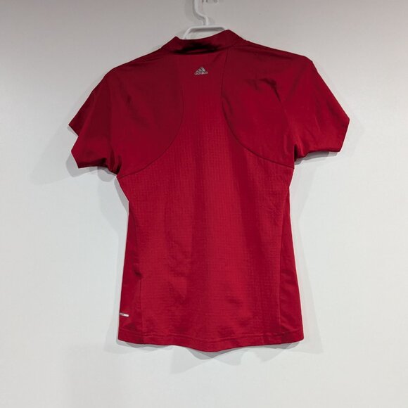 adidas climacool Half Zip Tee Red Size Small - Picture 5 of 7